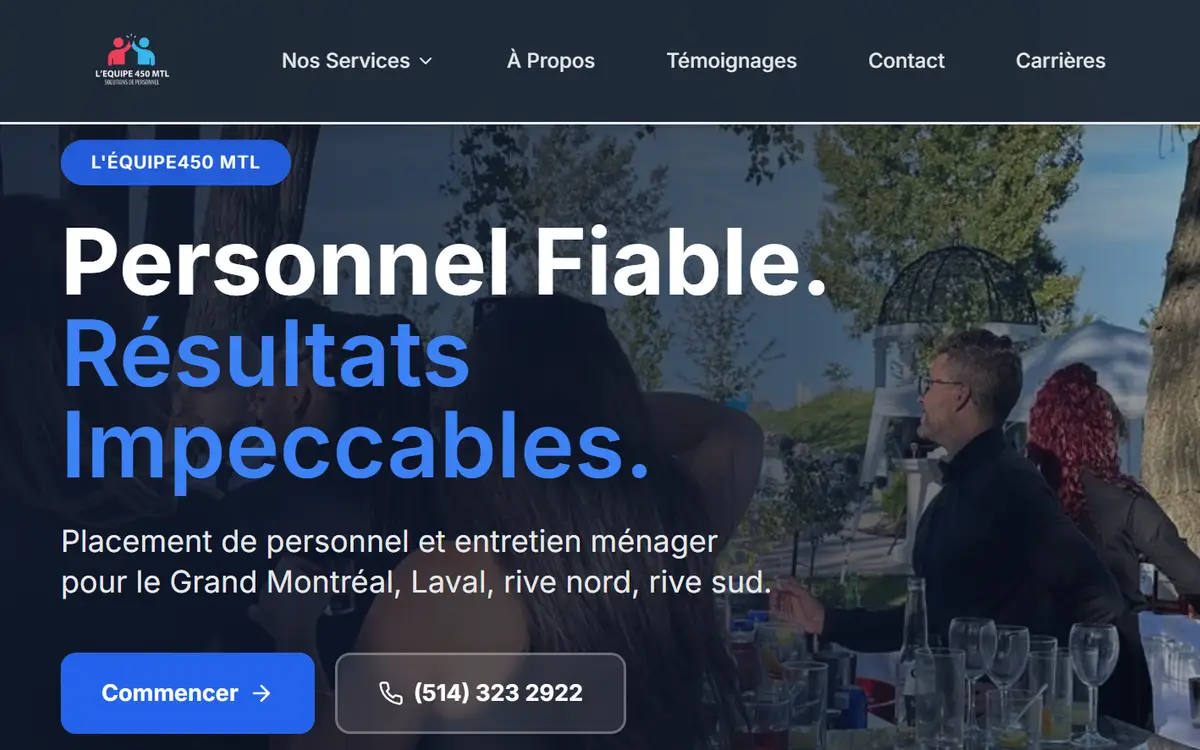 Screenshot of the L'Équipe 450 website